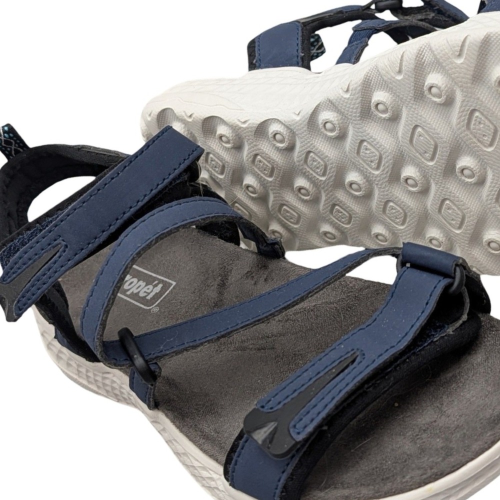 Propet TravelActiv Strappy Sandal Navy Blue WST023P Womens Size 6 XW Walking
